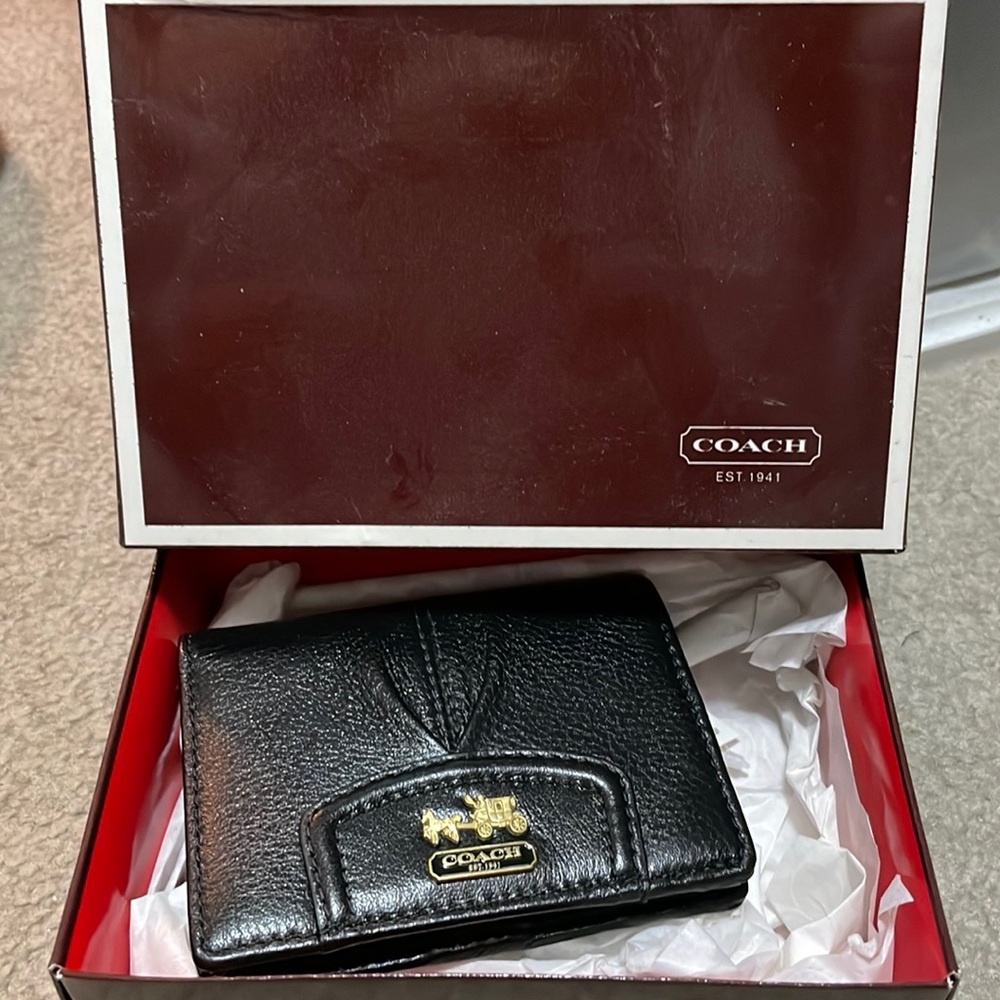 Coach Black Leather Wallet